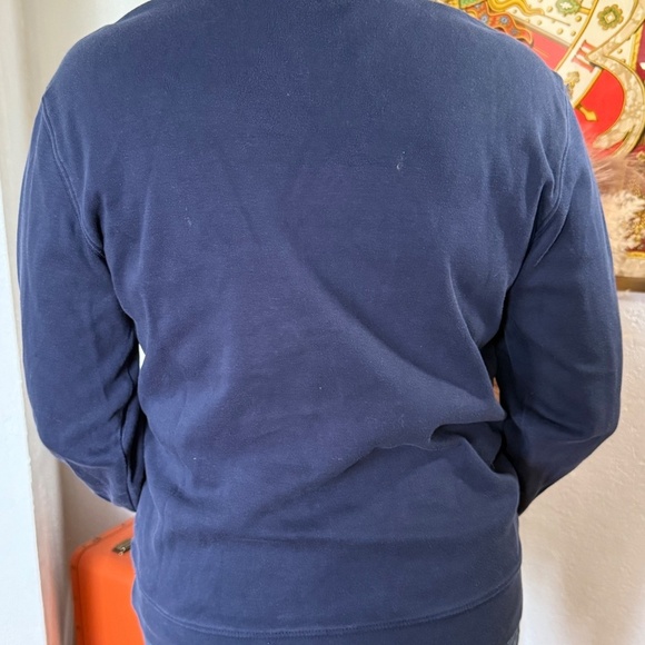 Preowned, Vineyard Vines Sweater Unisex Small Pullover 1/4 Zip Preppy Navy Blue - Picture 2 of 4